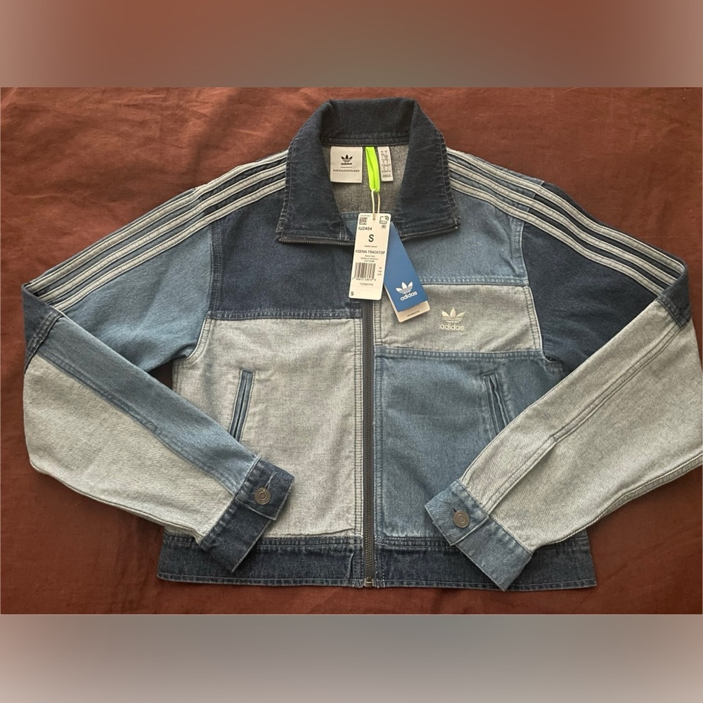 Deadstock Adidas X KSENIASCHNAIDER Denim Patchwork Track Jacket Small NWT